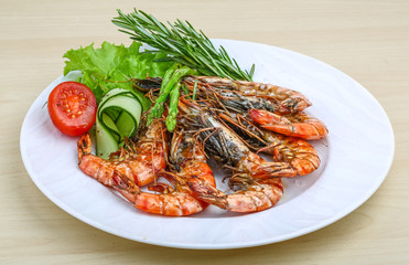 Grilled prawns
