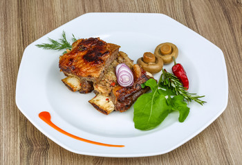 Roasted beef ribs