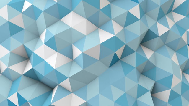 blue polygonal 3D geometric surface seamless loop
