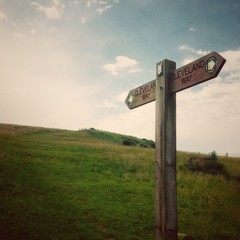 cleveland way sign yorkshire coast