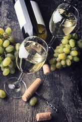 Bottle of white wine © whitestorm