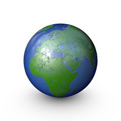 Erde blau grün Europa