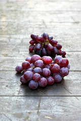 Grapes on a wooden table