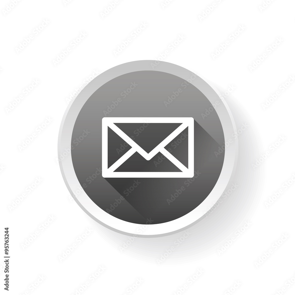 Poster email vector icon on button