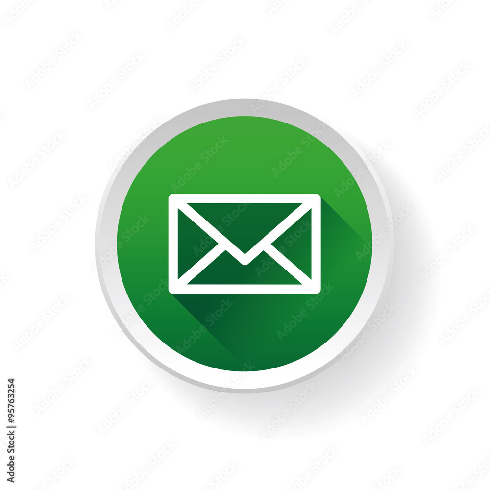 Poster email vector icon on button