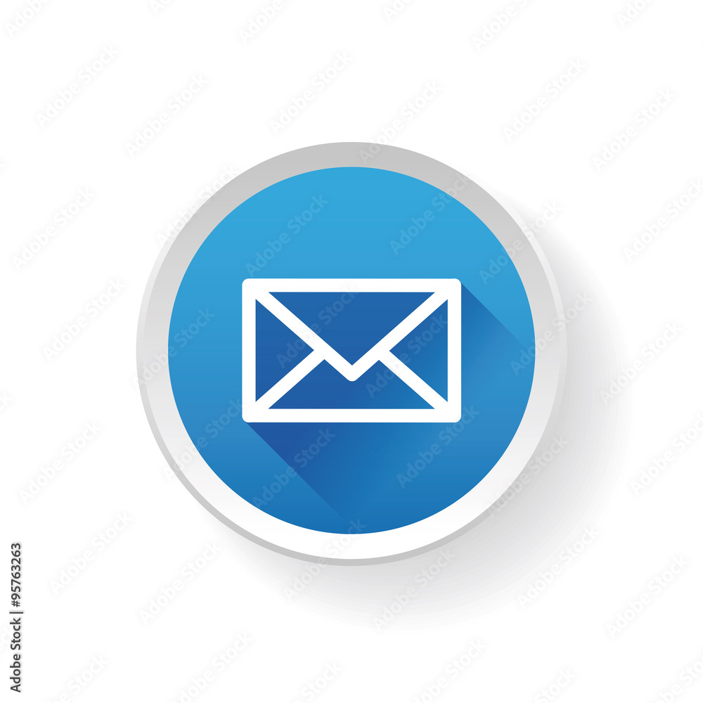 Poster email vector icon on button