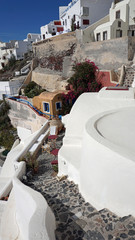 traditional greece architecutre in oia on santorini island