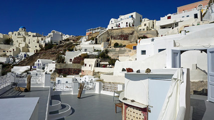 traditional greece architecutre in oia on santorini island