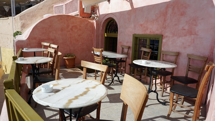 traditional greece architecutre in oia on santorini island
