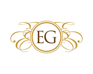 EG Luxury ornament initial Logo