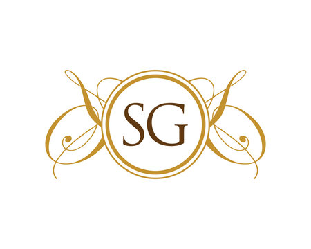 SG Luxury ornament initial Logo