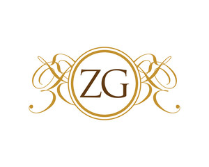 ZG Luxury ornament initial Logo