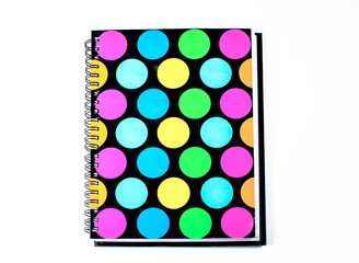 Polka Dot Diary on the black background