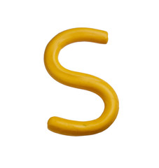 Naklejka premium English letters, clay on white background