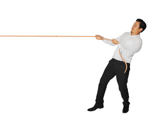 Businessman Pulling Rope