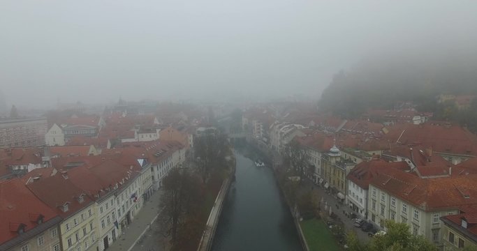 Aerial view of Ljubljana