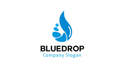Blue Drop Design Illustration