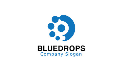 Blue Drops Design Illustration