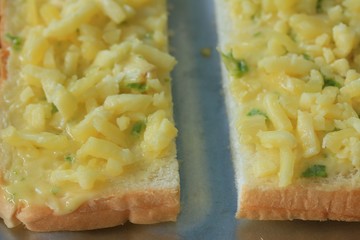 Bread garlic with butter
