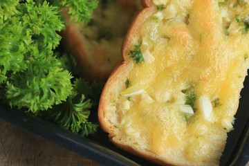 Bread garlic with butter