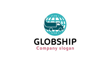 Transport truck shipping illustration