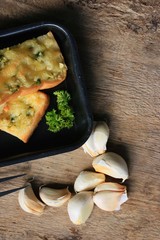 Bread garlic with butter