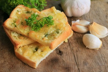 Bread garlic with butter