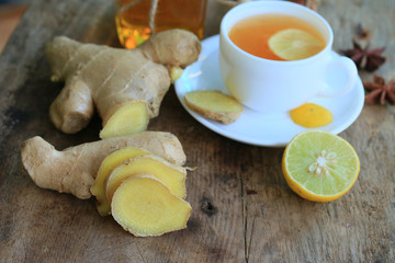 hot tea with ginger