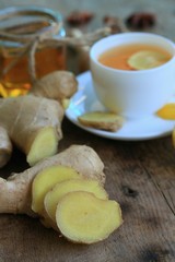 hot tea with ginger