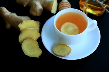 hot tea with ginger