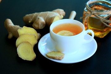 hot tea with ginger