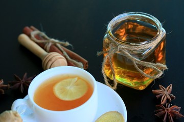hot tea with ginger