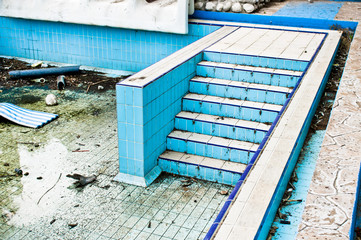 Derelict swimming pool