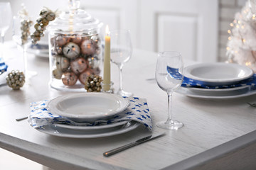 Beautiful Christmas table setting