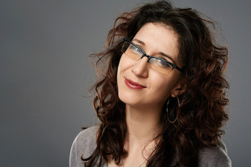 Young woman with eyeglasses