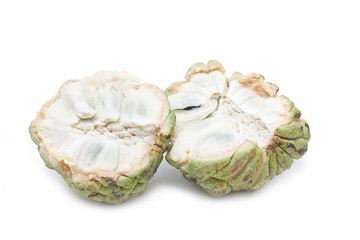Sugar apple isolated on white.