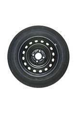 Spare tire isolated on white.