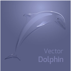 Illustration with stylized dolphin for your creativity