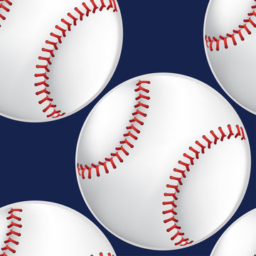 Baseball seamless pattern