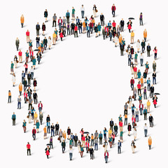 group  people shape   circle