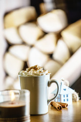 hot chocolate with whipped cream