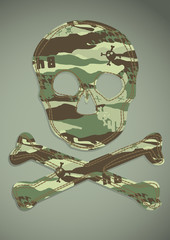 Obraz premium Camouflage skull applique