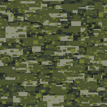 Camouflage Urban Disruptive Block Khaki Seamless Pattern