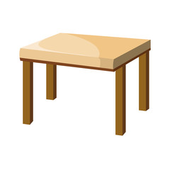 Wooden table isolated illustration
