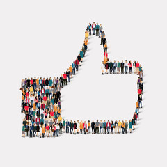 people like crowd vector