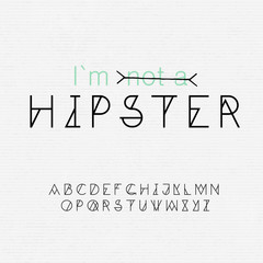 Font for hipsters and seamless paper texture in one