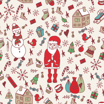 Pattern.Christmas greeting card template, vector Merry Christmas.