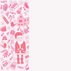 Christmas greeting card template, vector Merry Christmas.