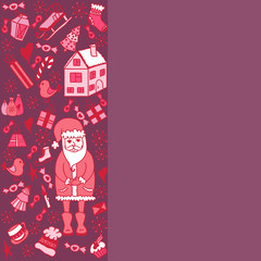 Christmas greeting card template, vector Merry Christmas.