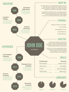 New resume cv template for employment